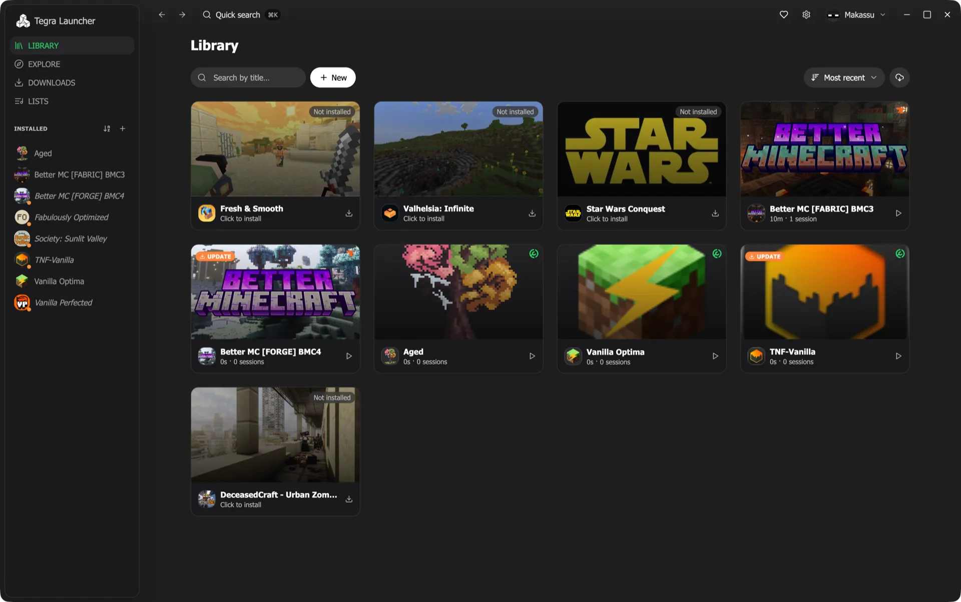 Tegra Launcher instance library